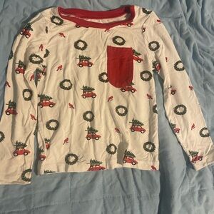 Festive Kids Long Sleeve Shirt - Red and White